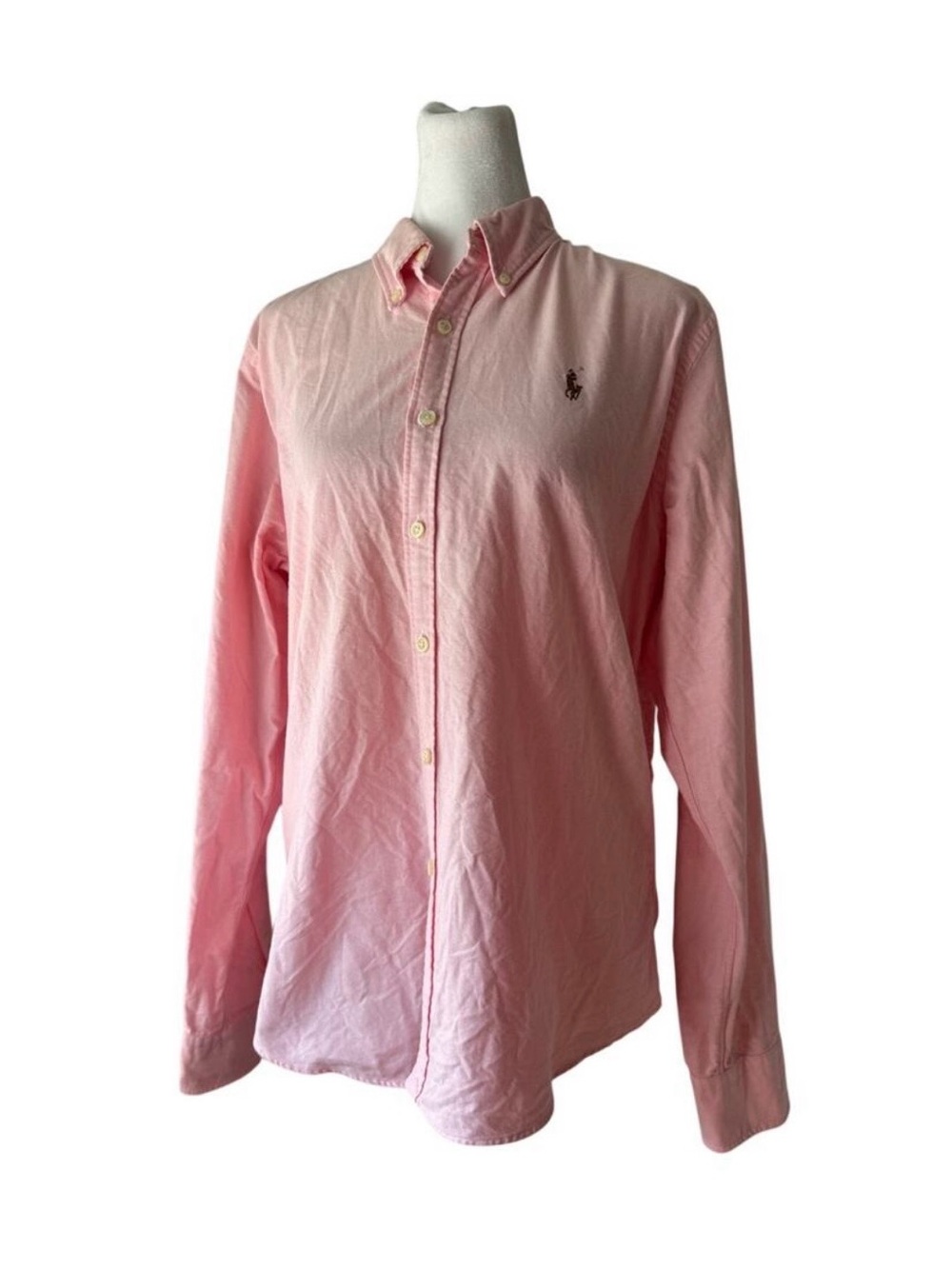 Ralph Lauren 100% Cotton Pink Long Sleeve Slim Fit 
Button Down Shirt